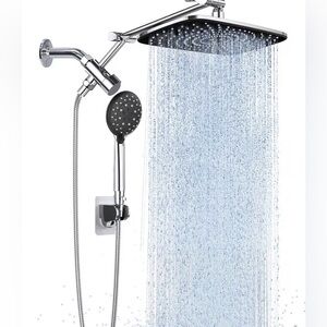 Shower Head Handheld Shower Multi Spray Modes 15" Extension ArmChrome Silver
